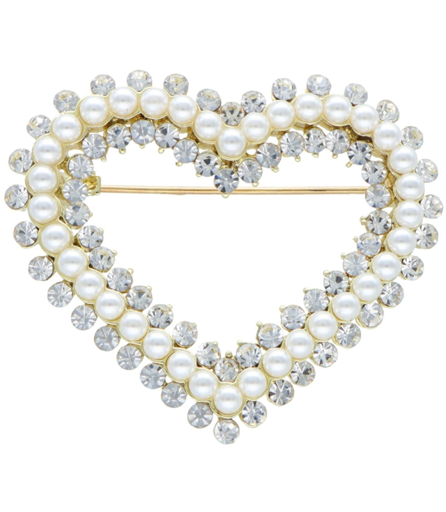 Zirkonová brož Elegantní krásná ozdobná perleťová spona