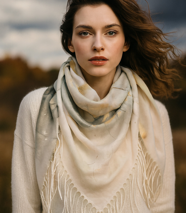 Dámská šála s květinovým vzorem 180x70