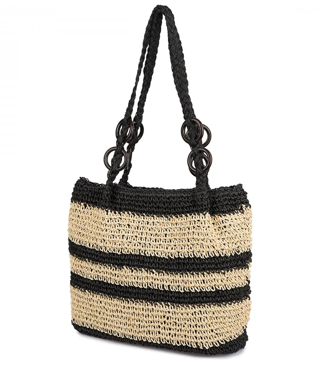 Boho kabelka z rafie s nastavitelným silnějším popruhem