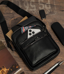 Pánská malá obdélníková polstrovaná taška elegantní