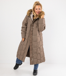 Dlouhá prošívaná zimní bunda URBAN LONG PUFF PLUS SIZE