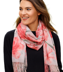 Dámská šála s květinovým vzorem 180x70