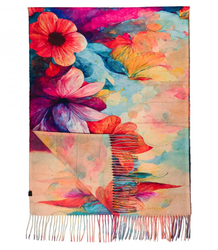 Dámský čtvercový šátek s třásněmi AGRAFKA