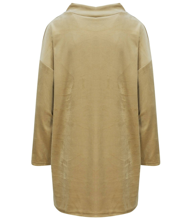 Volná velurová tunika PLUS SIZE