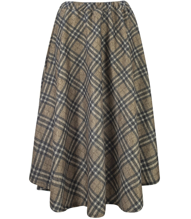 Kostkovaná sukně midi maxi