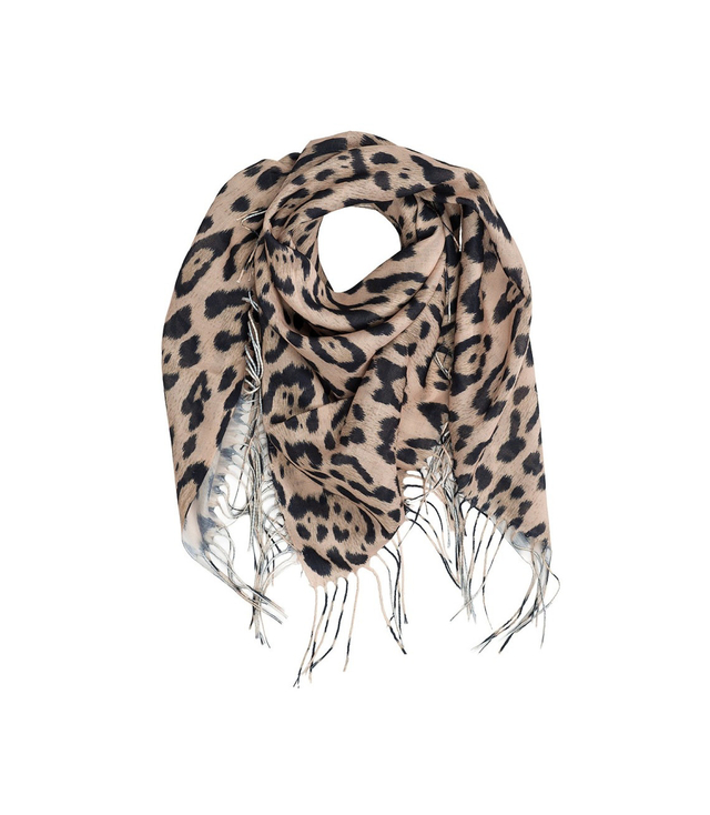 Dámská šála s módním vzorem pantera 100x100