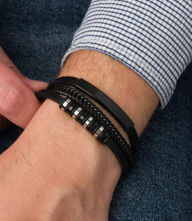 Pánské náramky ideální pro dárek pletené