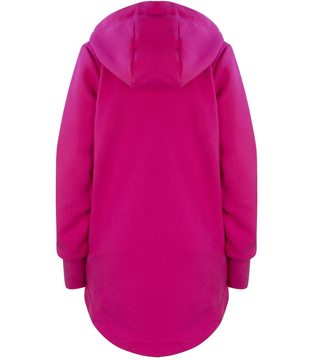 Asymetrická teplá dlouhá mikina parka květiny