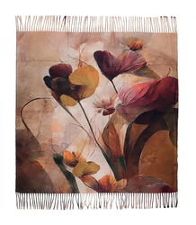 Dámský čtvercový šátek s třásněmi AGRAFKA