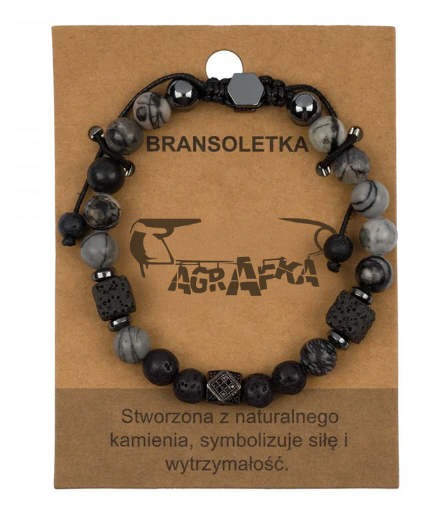 Pánský náramek s přírodními kameny