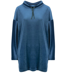 Volná velurová tunika PLUS SIZE