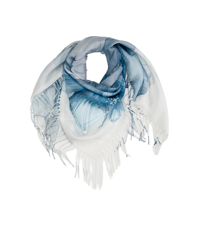 Dámský šátek s květinovým vzorem 100x100