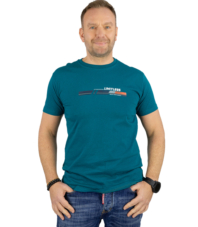 Pánské tričko s krátkým rukávem a sportovním potiskem