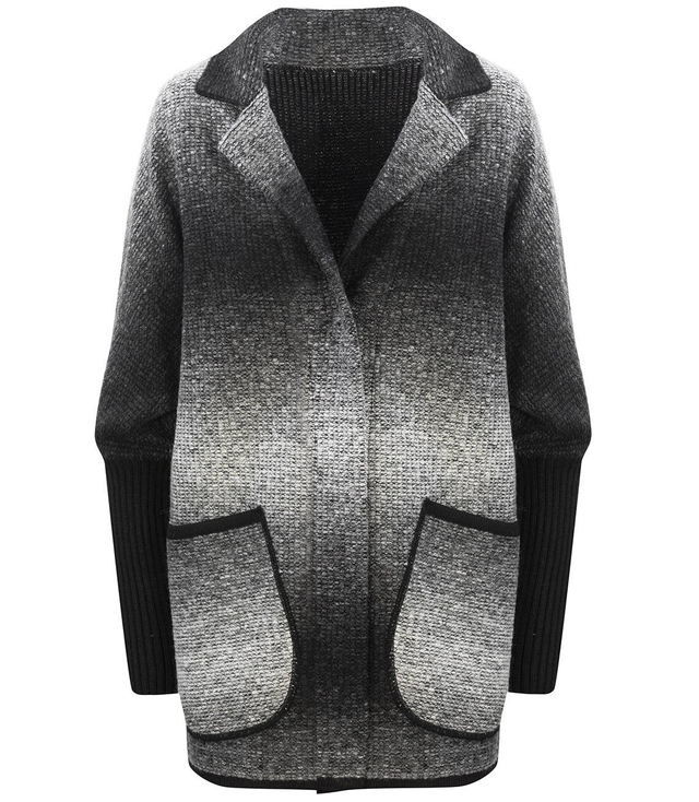 Teplý kabát bunda OMBRE svetr