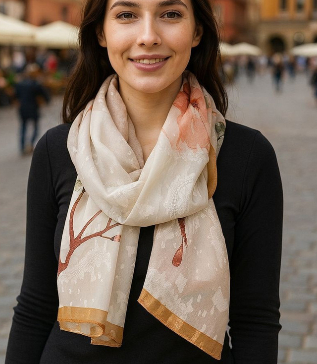 Dámský vzorovaný šátek 70x180