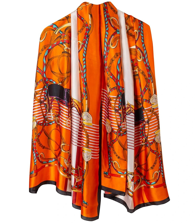 Elegantní šátek s barevnými vzory