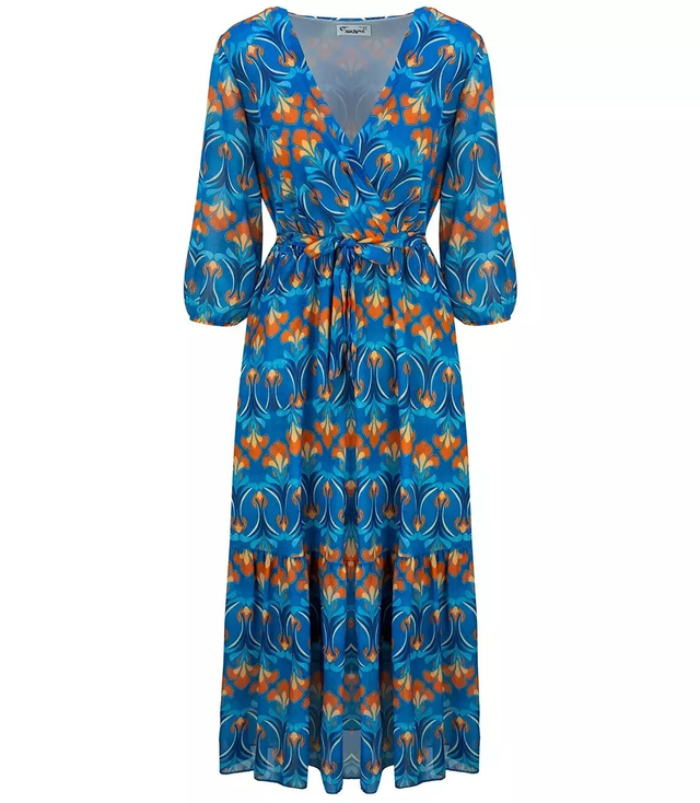 Vzdušné šaty s celoplošným pruhem