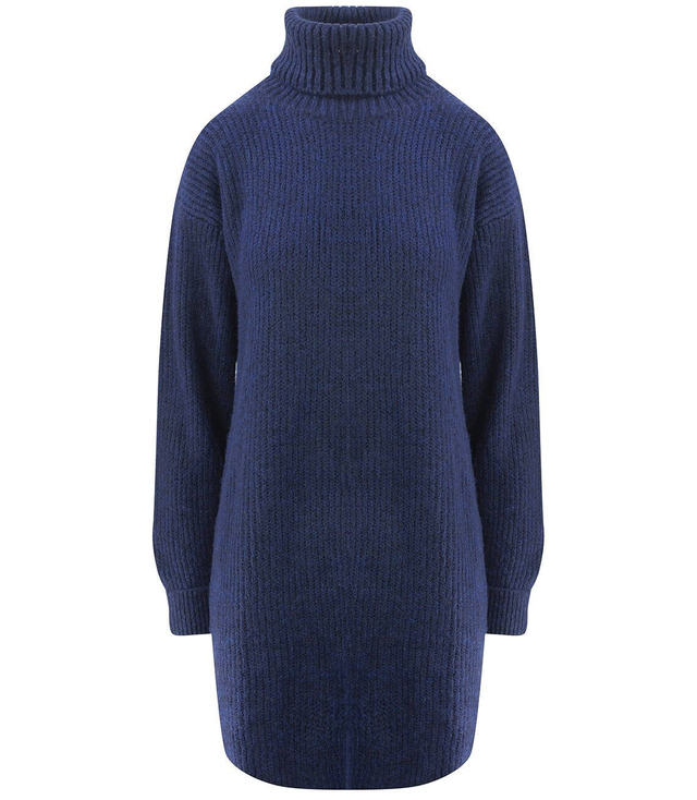 Jednobarevný pletený svetr šaty GOLF