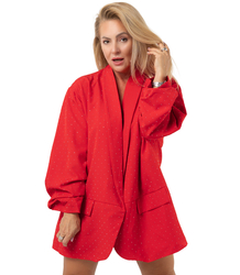 Oversize bunda zdobená krystaly STARDUST