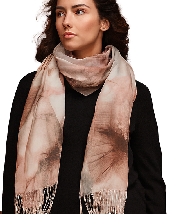 Dámská šála s květinovým vzorem 180x70