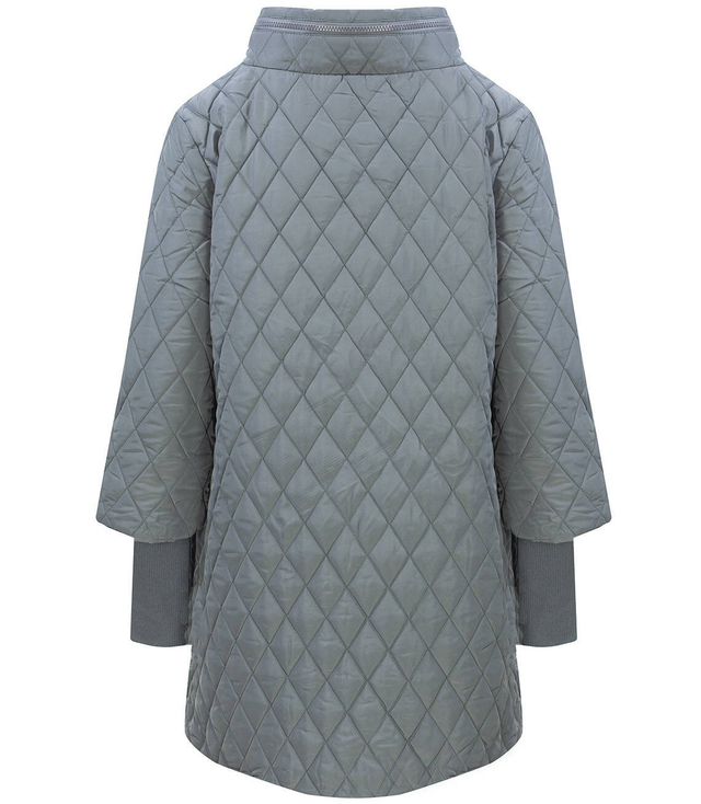 Přechodná prošívaná bunda s trapézovým vzorem