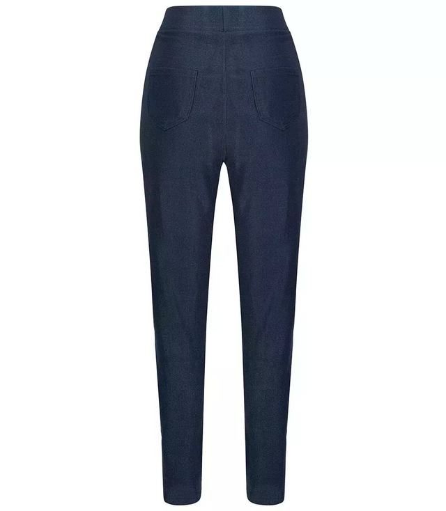 Látkové kalhoty s vysokým pasem Jeggings