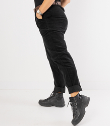 Manšestrové kalhoty s páskem CITY SOFT