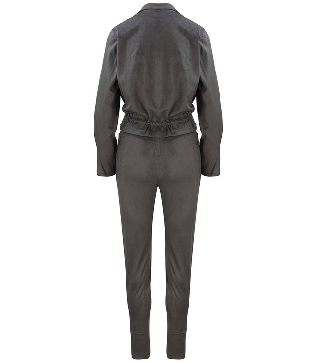 Tepláková souprava se semišovou bundou a kalhotami