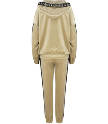 Velurová souprava DRES s opaskem