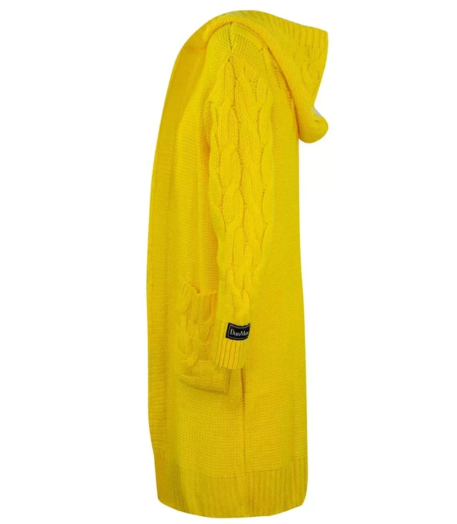 Kardigan Dlouhý tlustý svetr Kostkovaná vlna