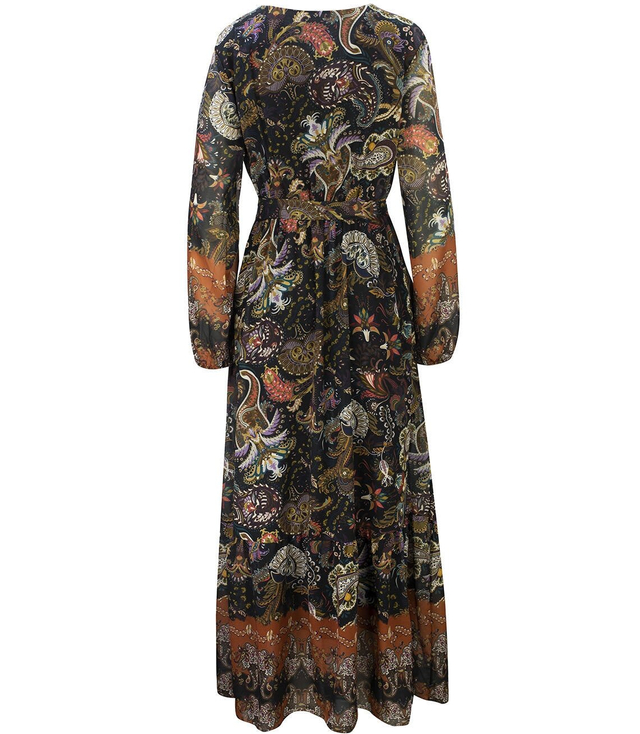 Dlouhé boho šaty etno maxi volán